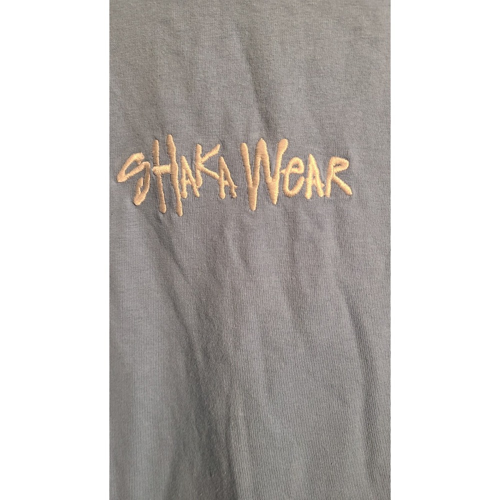 Shaka Wear 7.5 oz Max Heavyweight Short Sleeve T-Shirt Blue Crewneck Size L - Picture 4 of 4